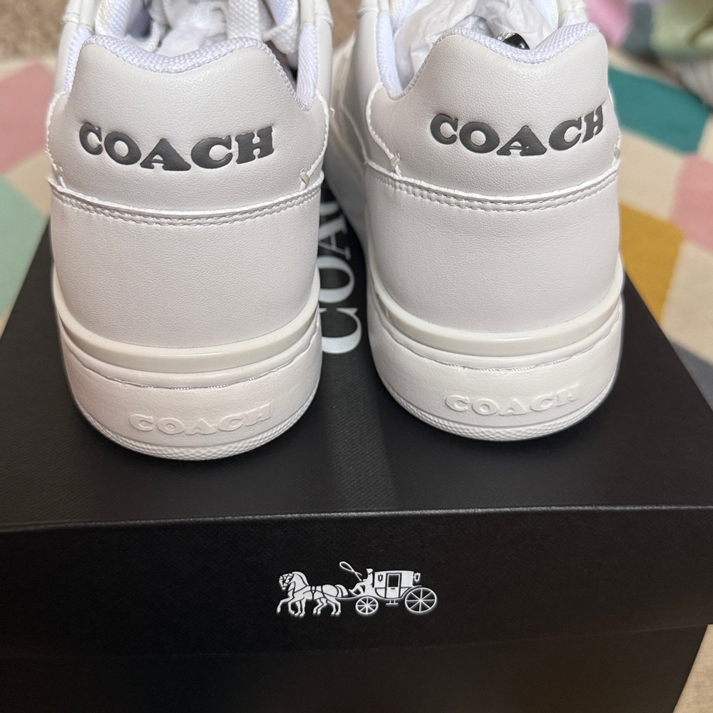NWT Coach Clip Court Low-Top Sneakers - White - Size 7.5 - Picture 6 of 7